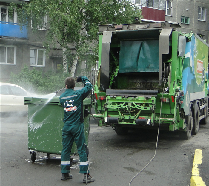 Очистка и промывка мусорных контейнеров
