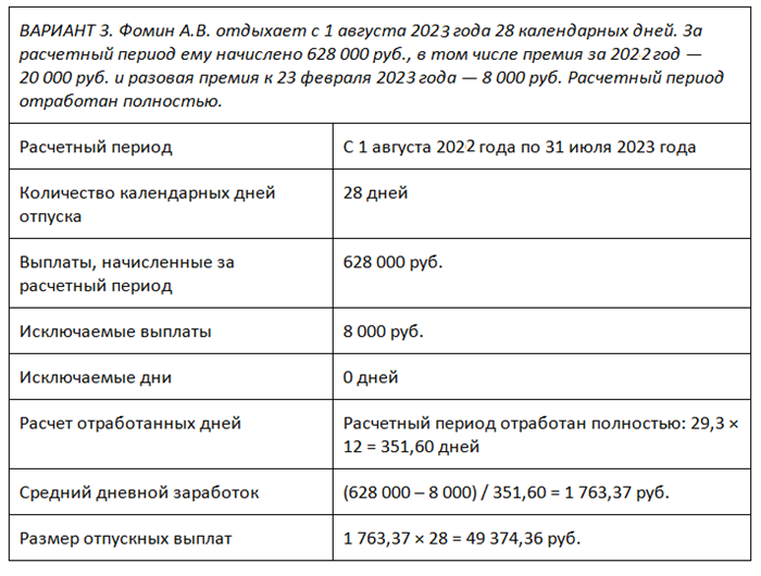 Срок выплаты отпускных