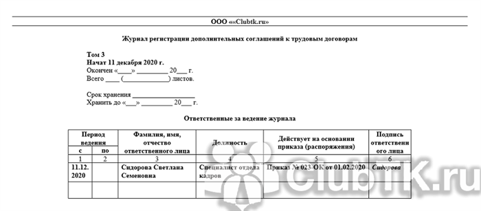 Потребность в нумерации трудовых контрактов