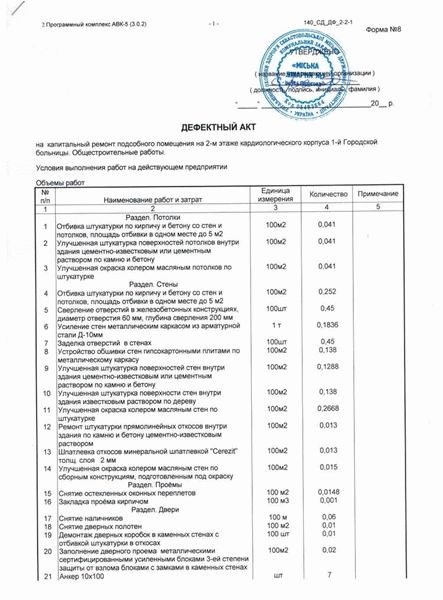 Правовая значимость дефектного акта